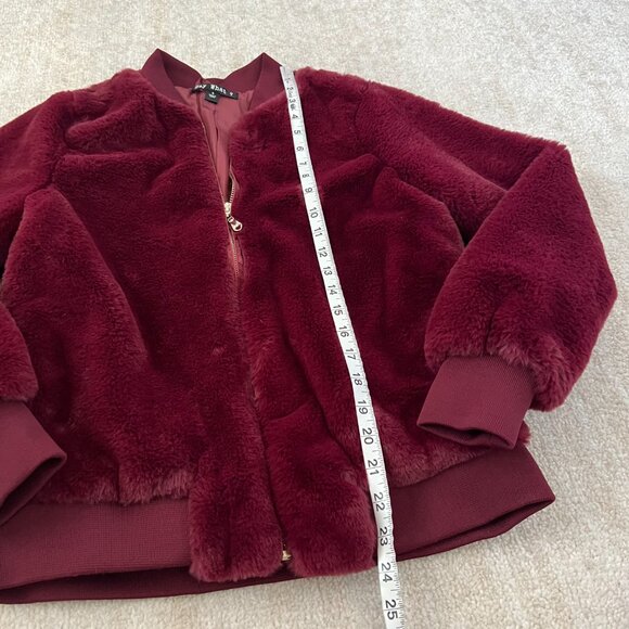 Say What Faux Fur Bomber Jacket S - Picture 5 of 10